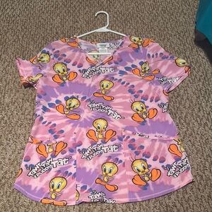 Looney toons scrub top